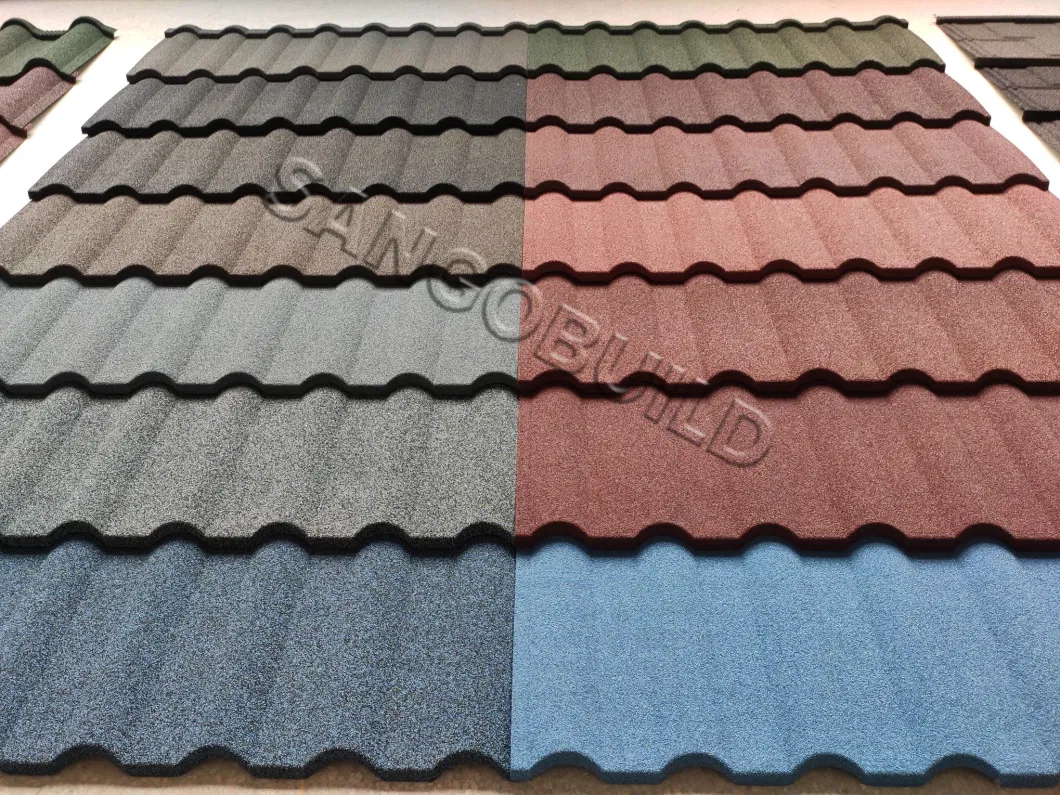 Oman Stone Chips Coated PPGL PPGI Steel Roofing Panels Dessert Gold Color Sky Light Roofing Sheet for House Roofing