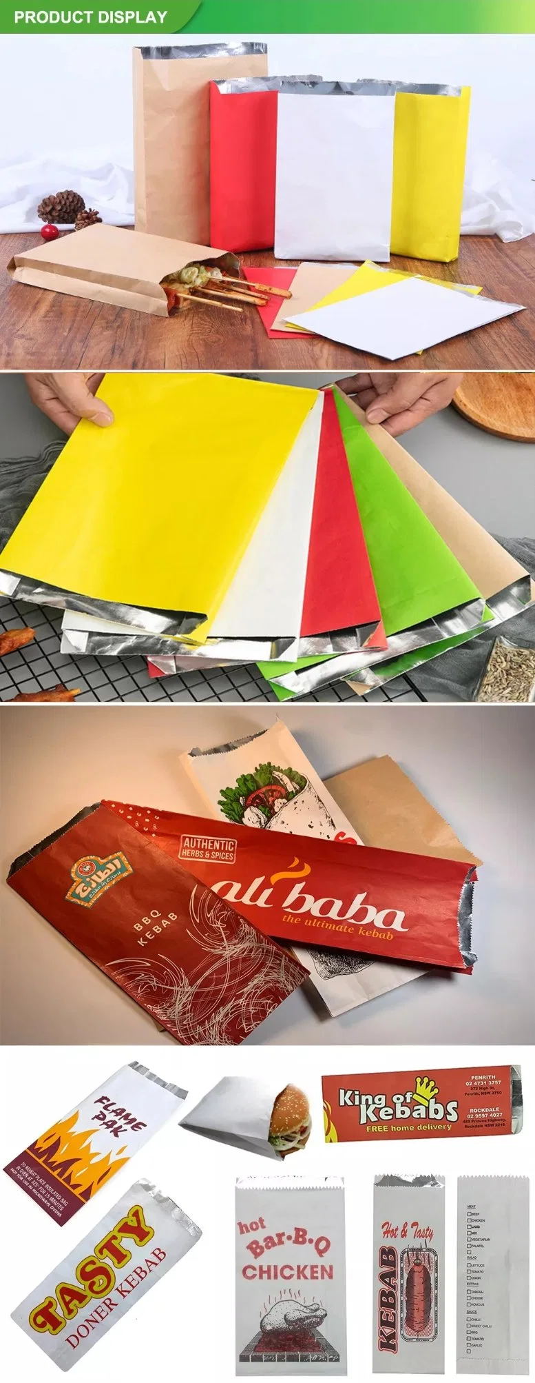 Paper Grilled Chicken Aluminum Foil Packaging Aluminium Foils for Food Bag