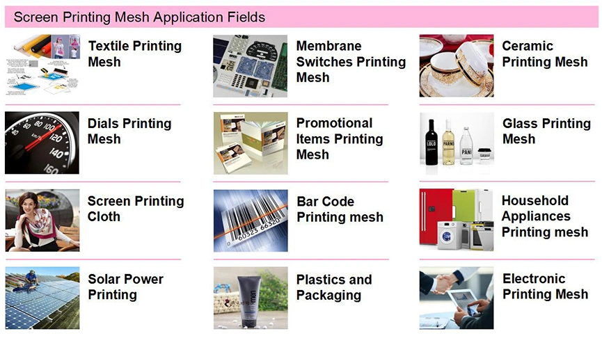 100mesh 100% Polyester Silk Screen Printing Mesh for Screen Printing