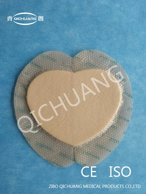 Disposable Ultra Absorbent Hydrocellular Sacrum Bordered High Absorbency Silicone Gel Foam Dressing Heart Shaped