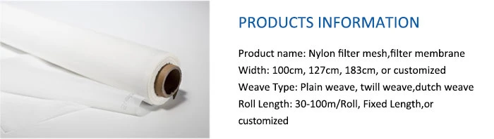 Profession Hard Netting 40-400 Mesh 100% Nylon Filter Mesh Fabric for Filter Elements