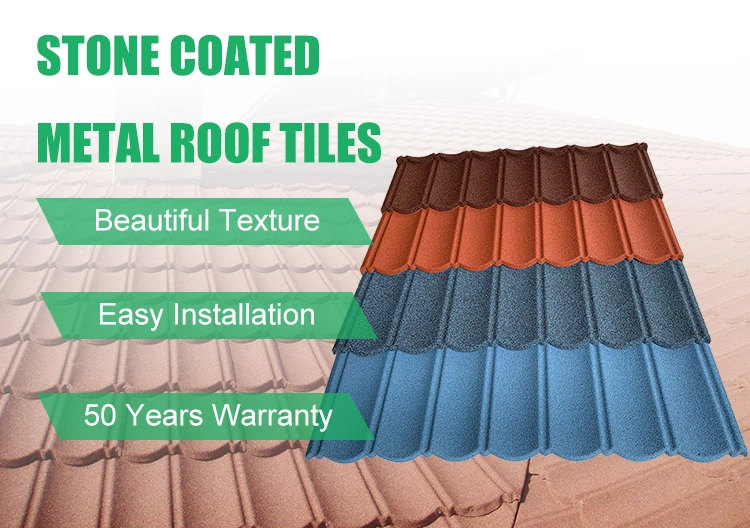 Oman Colored Sand Coated Zinc Aluminium Euro Tiles Roof Material Popular Roofing in Middle East