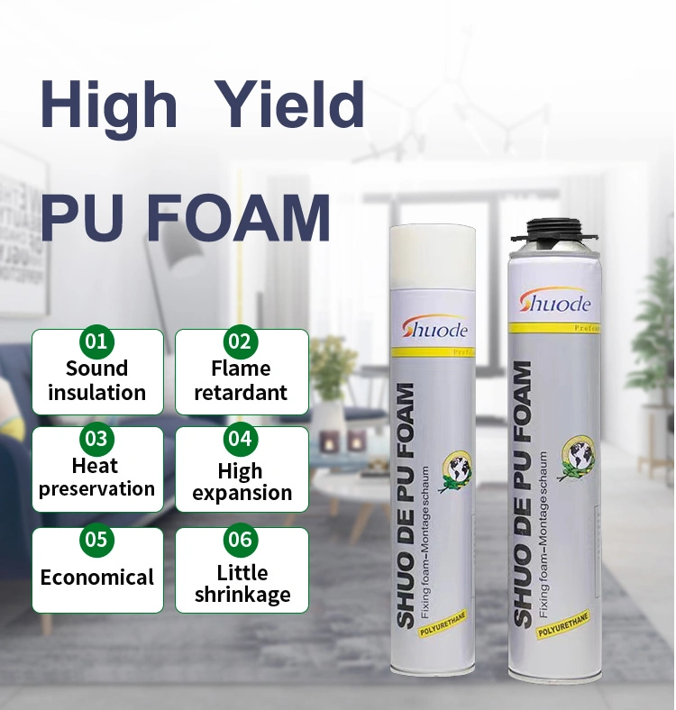 Engineering Special Glue Polyurethane Expansion PU Foam for Door and Window