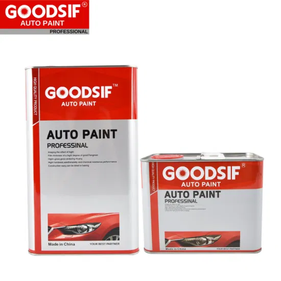 Двухкомпонентная акриловая усовершенствованная автомобильная краска серии Goodsif, автомобильная эмаль, лак для кузова автомобиля, 2K, большая красная ремонтная автомобильная краска